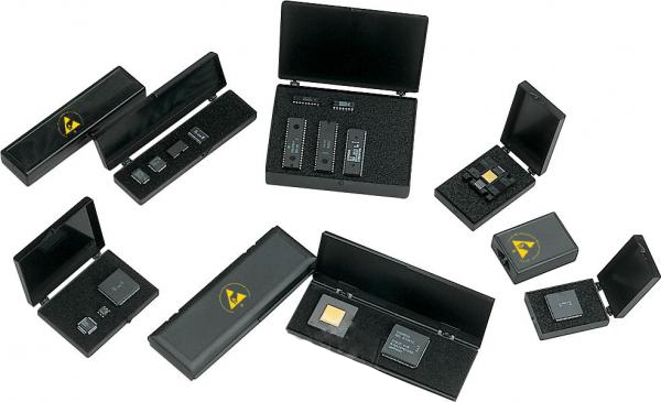 Box s pantovým zavíráním, vodivý - 138 x 44 x 14 mm