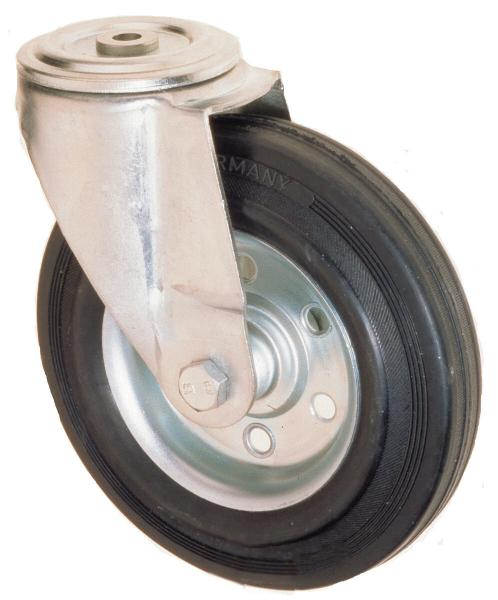 ESD otočné kolo 125mm s otvorem a dvojitou brzdou - nosnost 100 kg