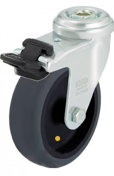 Kolo pro ESD zařízení s otvorem - "stop-fix" 75mm, nosnost 75 kg