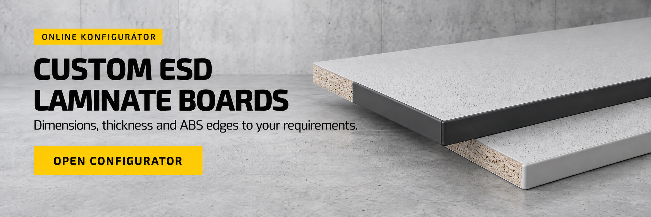 Custom ESD laminate board configurator