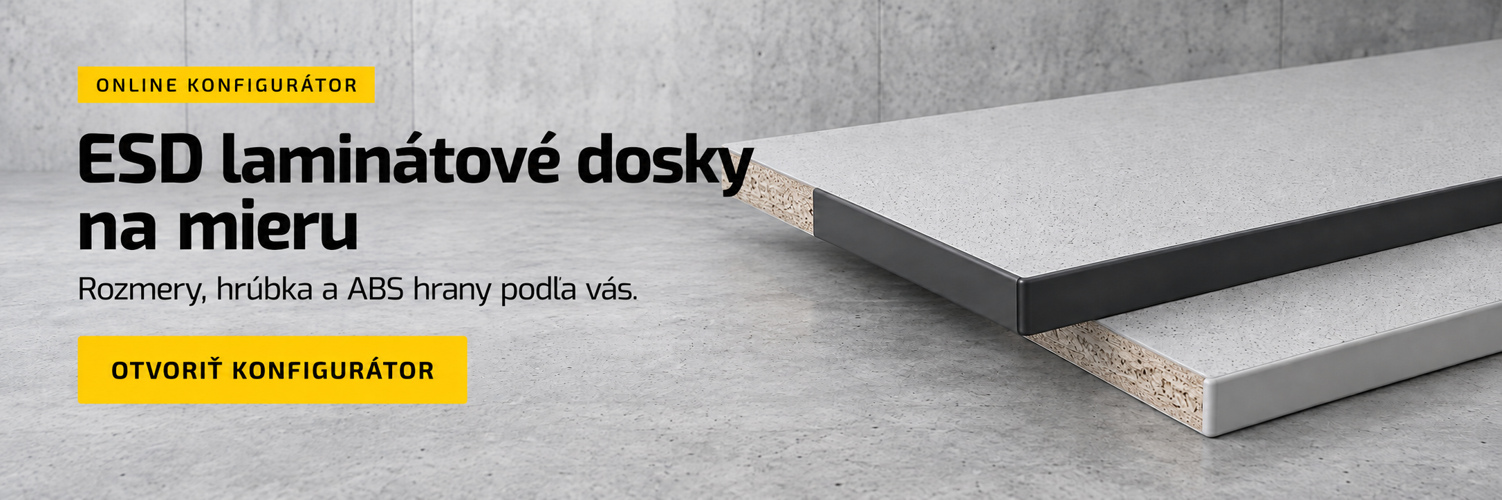 Konfigurátor ESD laminátových dosiek na mieru