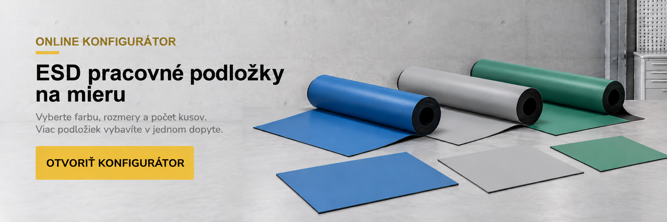Konfigurátor ESD pracovných podložiek