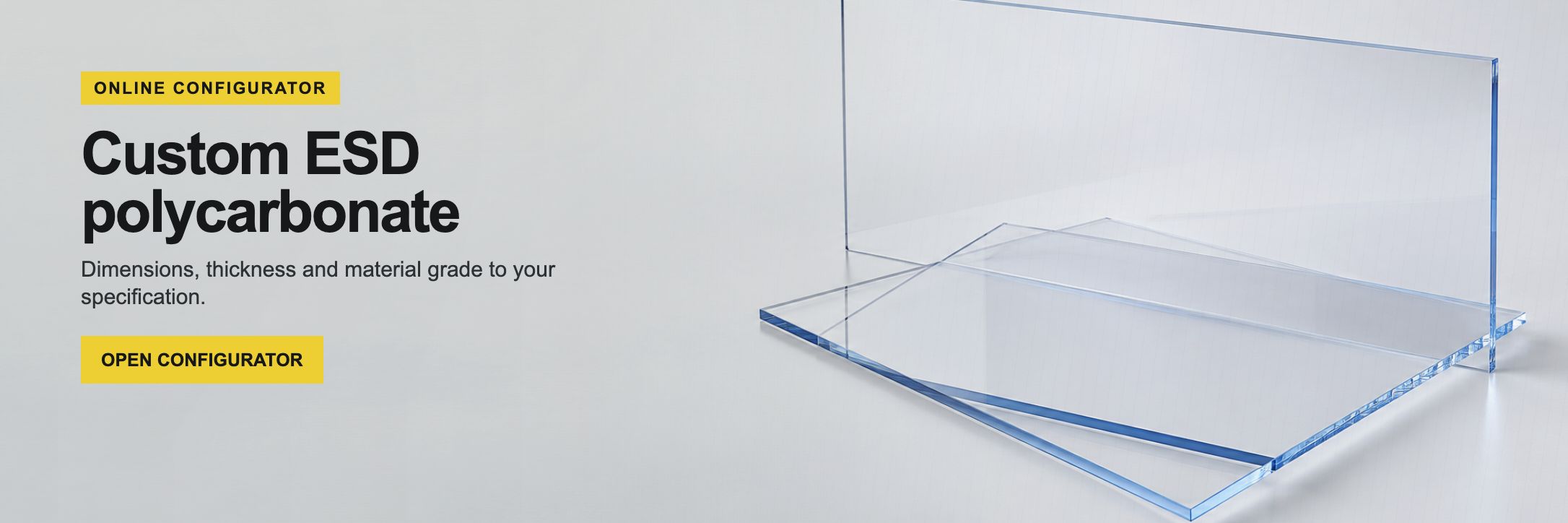 Custom ESD polycarbonate configurator