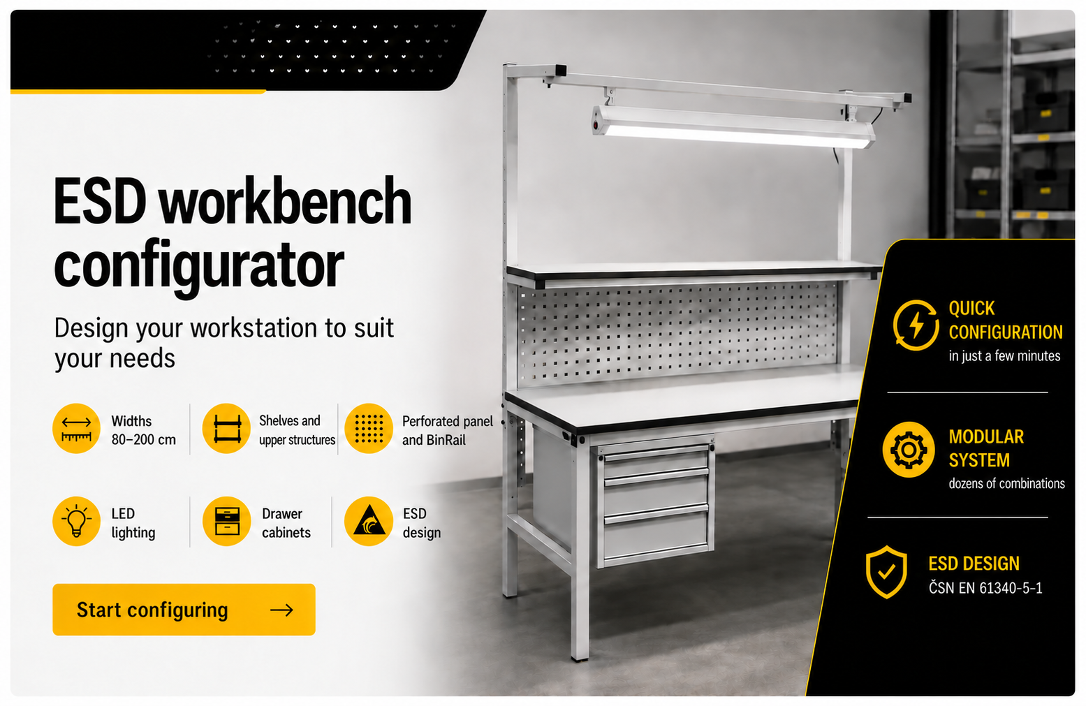 ESD workbench configurators